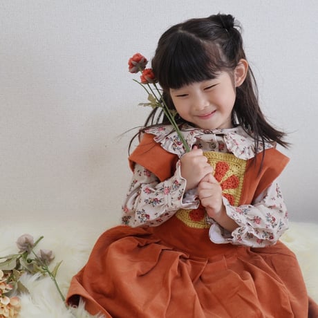 【ラスト1点】 Margarita Pinafore - Pumpkin - / kalinka