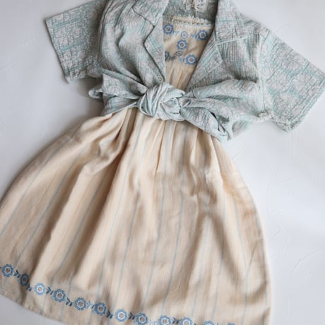 GREEN VINTAGE WALLPAPER SHIRT / COCO AU LAIT