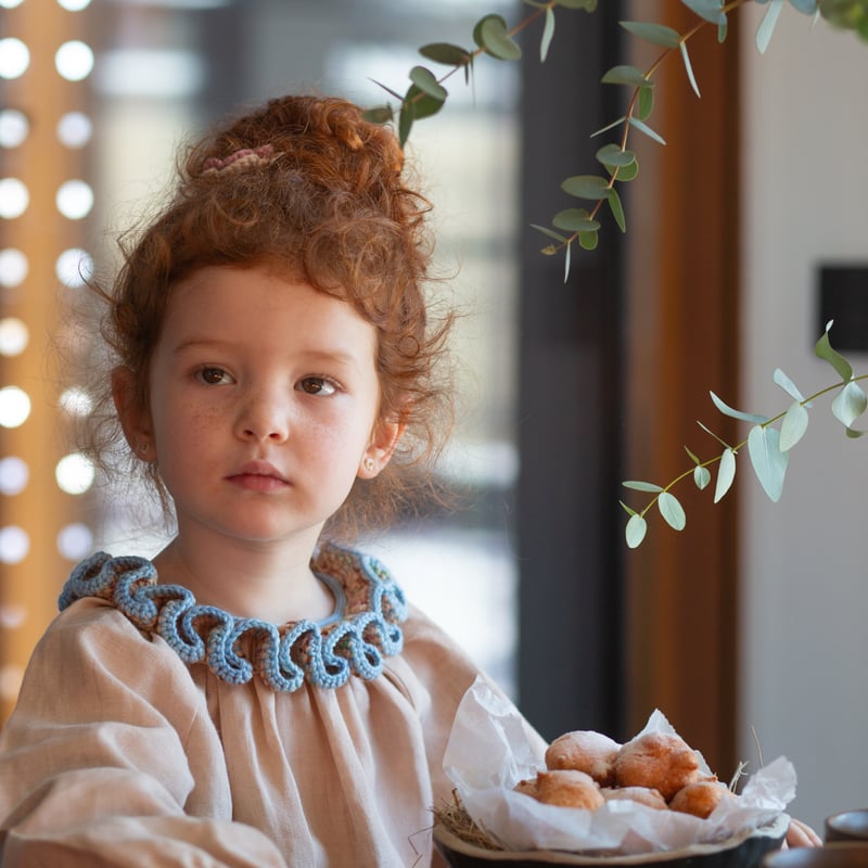 未使用品★kalinka★ニットトップス★8y Liana Shirt - Chestnut - / kalinka | nermie - B