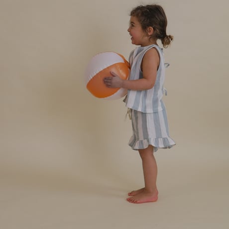 【ラスト１点】Sardine Stripes Frill Shorts / organic zoo