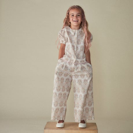 FLORAL WALLPAPER TOP / COCO AU LAIT