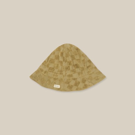 Dusky Checkboard Terry Sun Hat / organic zoo