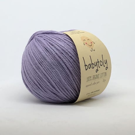 【毛糸】100% Organic Cotton Yarn - LAVENDER / babytoly