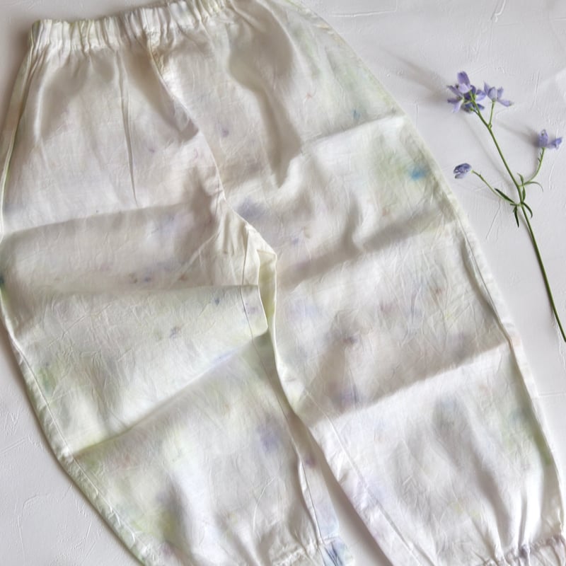 Oo 別注 / バンドルダイキッズパンツ【ブルー系(パンジー/ビオラ