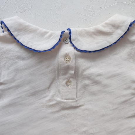 Organic cotton bow-neck T-shirt- Cream - / Emile et Ida