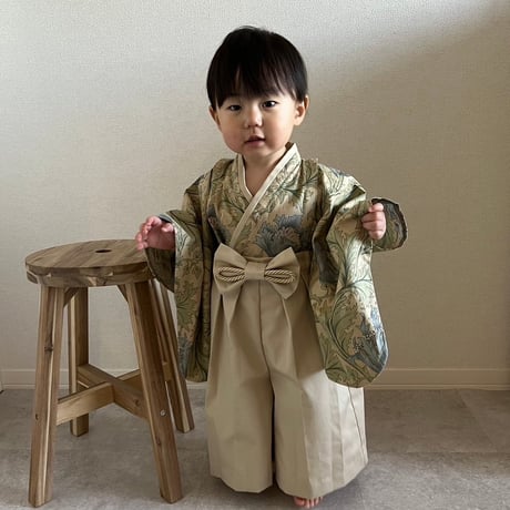 【納期:1〜2週間で発送】袴は4色から選べます。Hand made オリジナル袴 "Anemone Beige" / pieni kukka