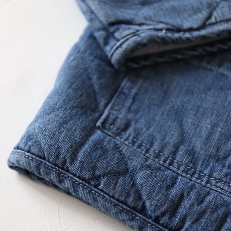 【ラスト１点】QUILTED HEMP DENIM JACKET - DENIM /GROWN