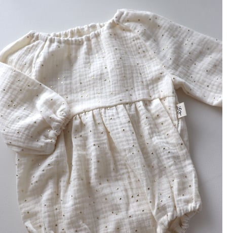 【ラスト１点★再入荷】THE ROSE ROMPER - Parisian cream Sparkle  / Littie Stories of You