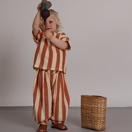 Tomato Stripes Resort Pants / organic zoo