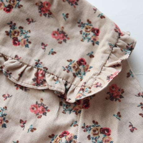 Top CAPUCINE 【Pink flowers corduroy】 / Loir paris