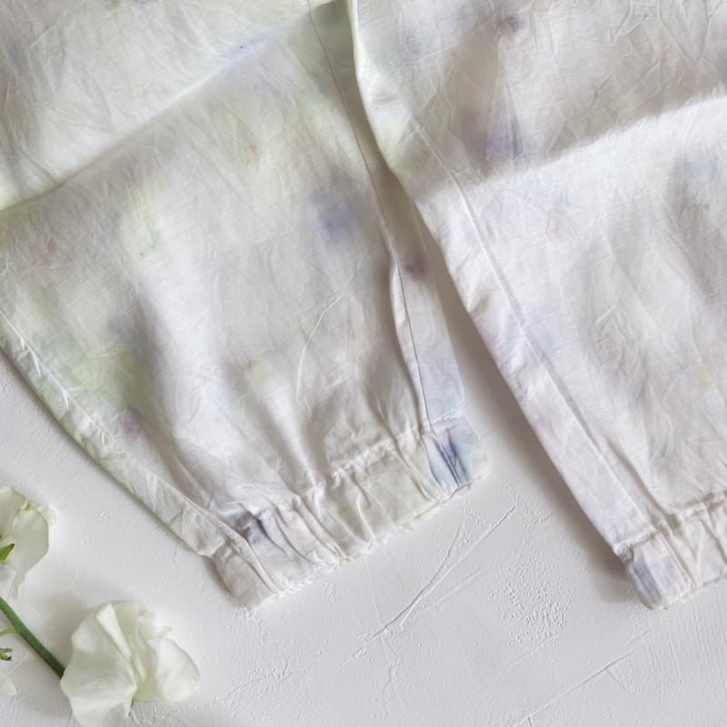 ハンドメイド ビオラ Oo 別注 / バンドルダイキッズパンツ【ブルー系(パンジー/ビオラ