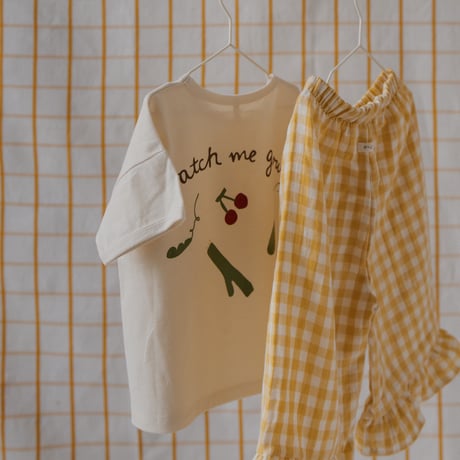 Honeycomb Gingham Frill Culottes / organic zoo