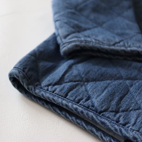 【ラスト１点】QUILTED HEMP DENIM JACKET - DENIM /GROWN