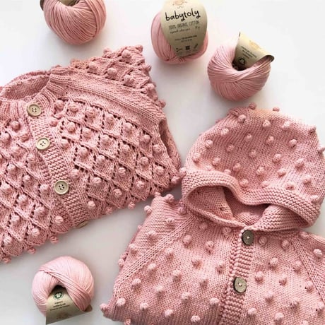 【毛糸】100% Organic Cotton Yarn - SALMON PINK / babytoly