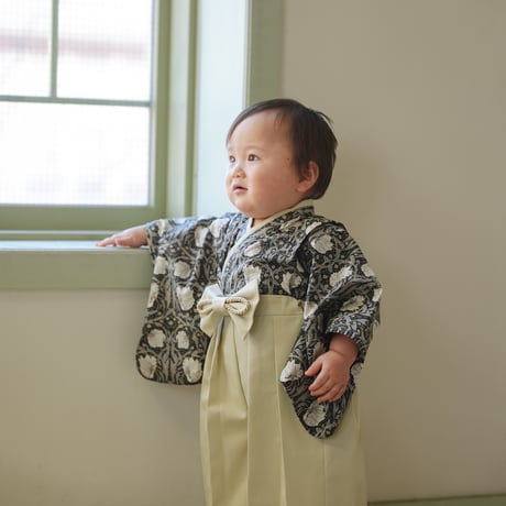 【納期:1〜2週間で発送】袴は4色から選べます。Hand made オリジナル袴 "Pimparnel EBONY" / pieni kukka