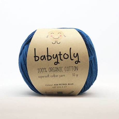 【毛糸】100% Organic Cotton Yarn - PETROL BLUE / babytoly
