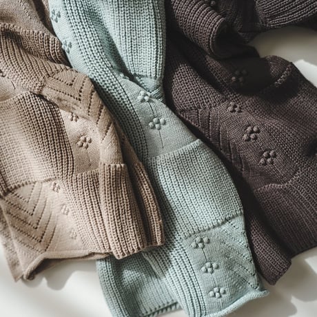 【ラスト１点】nermie pointail knit pant - mint - / nermie