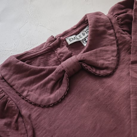 organic cotton bow-neck T-shirt - violet - / Emile et Ida