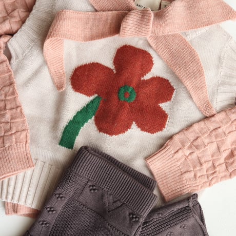 FLORET VEST -CREAM- / knit planet