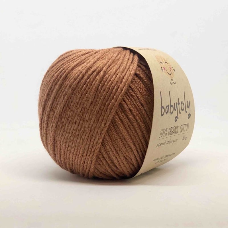 毛糸】100% Organic Cotton Yarn - TERRACOTTA / bab