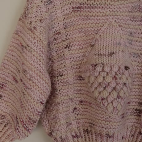 ✴︎nermie限定★マーブル編み 《ニット》 Diamond Alan Sweater  【STRAWBERRY COOKIE  - nermie original color -】