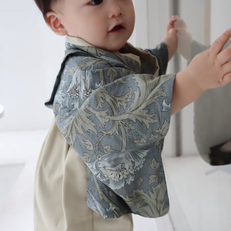 【納期:1〜2週間で発送】袴は4色から選べます。 Hand made オリジナル袴 "Anemone Blue" / pieni kukka