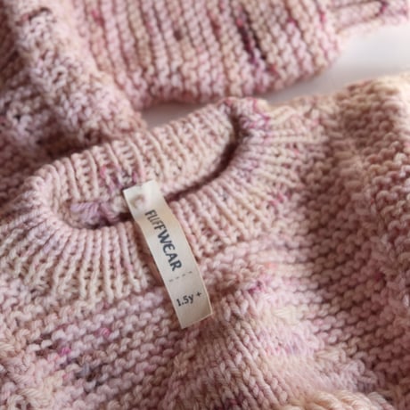 ✴︎nermie限定★マーブル編み 《ニット》 Diamond Alan Sweater  【STRAWBERRY COOKIE  - nermie original color -】