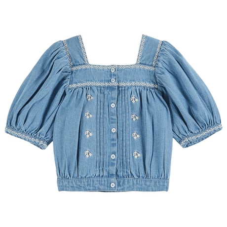 BLOUSE CHAMBRAY BRODEE / Emile et Ida