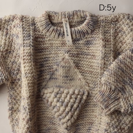 nermie限定★Diamond Alan Sweater【Birch】 /FLUFF WEAR