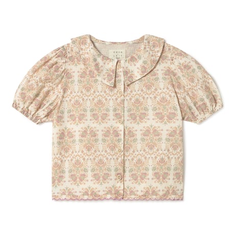 FLORAL WALLPAPER TOP / COCO AU LAIT