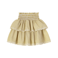 Akiko Skirt Yellow Check/  C'era una volta