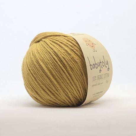 【毛糸】100% Organic Cotton Yarn - MUSTARD / babytoly