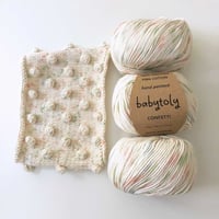 【毛糸】100% Peruvian Pima Cotton Yarn - Pastel rainbow (confetti) / babytoly