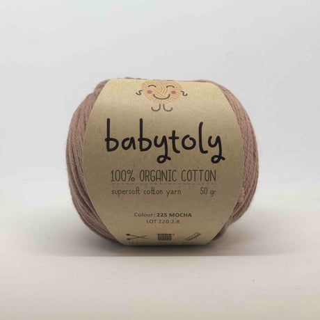 【毛糸】100% Organic Cotton Yarn - MOCHA / babytoly