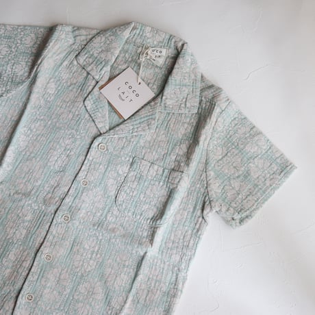 GREEN VINTAGE WALLPAPER SHIRT / COCO AU LAIT