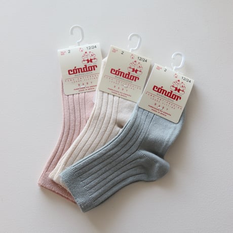 【ラスト１点】Basic rib short socks 【size4】/ Condor