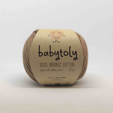 【毛糸】100% Organic Cotton Yarn - CAMEL / babytoly