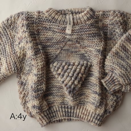 nermie限定★Diamond Alan Sweater【Birch】 /FLUFF WEAR