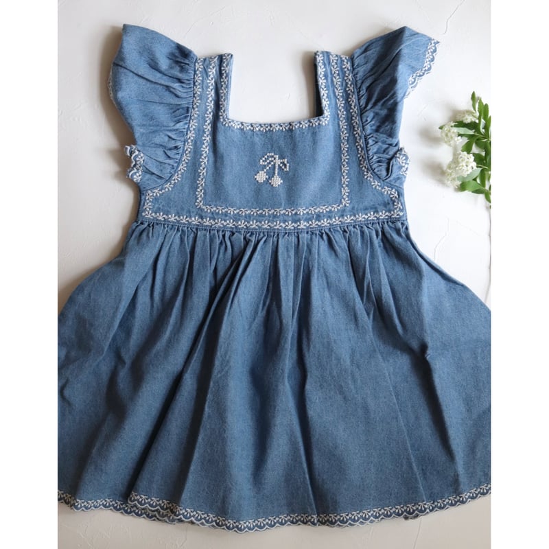 ROBE BRODE DENIM / Emile et Ida | nermie - Baby