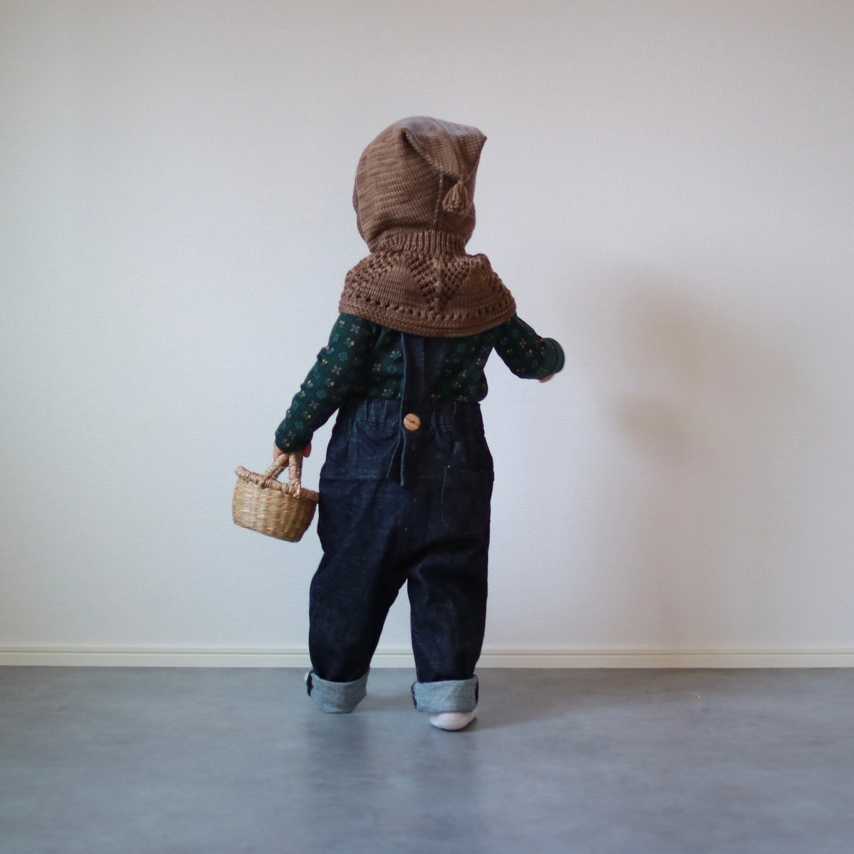 ラスト1点】lace yoke balaclava . cocoa / iver and i ラスト1点】lace yoke balaclava . cocoa / iver and i