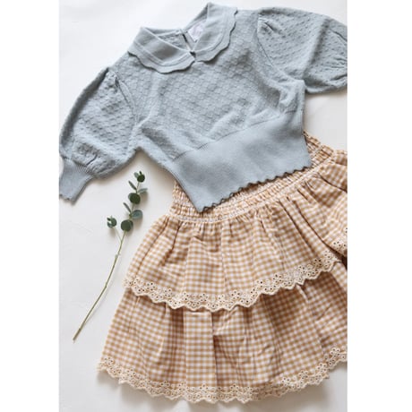 💎Akiko Skirt Yellow Check/  C'era una volta