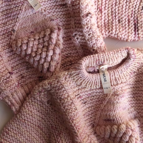 ✴︎nermie限定★マーブル編み 《ニット》 Diamond Alan Sweater  【STRAWBERRY COOKIE  - nermie original color -】