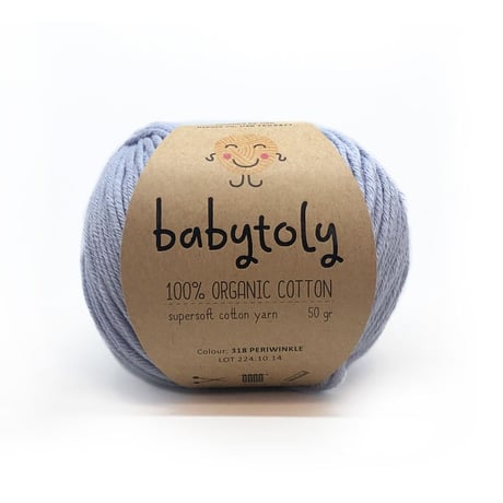 【毛糸】100% Organic Cotton Yarn - Periwinkle / babytoly