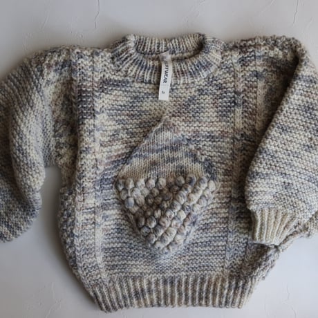 再入荷！nermie限定★Diamond Alan Sweater【Birch】 /FLUFF WEAR