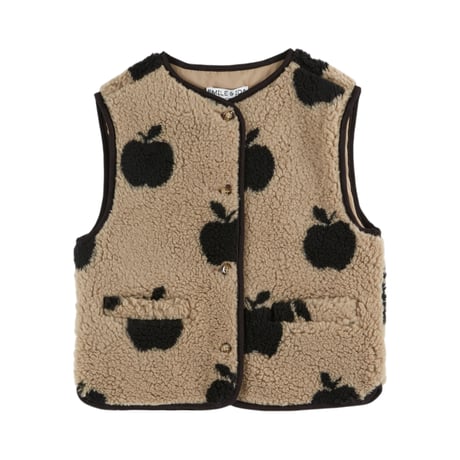 【ラスト１点】Grey apple sherpa sleeveless jacket / Emile et Ida