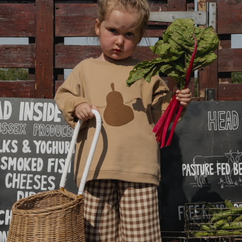 ◇Pear Slogan Sweatshirt / organic zoo | nermie ◇Pear Slogan Sweatshirt / organic zoo | nermie