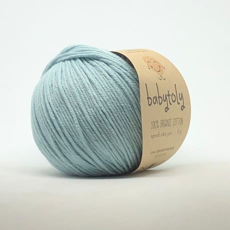 【毛糸】100% Organic Cotton Yarn - DUCK EGG BLUE / babytoly