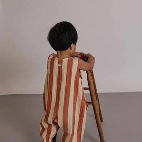 Tomato Stripes Jumpsuit / organic zoo