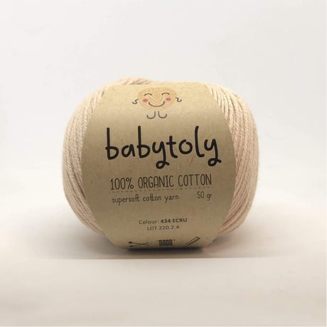 【毛糸】100% Organic Cotton Yarn - ECRU / babytoly