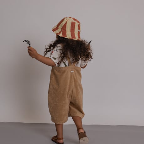 Wheat Terry Cropped Dungarees / organic zoo
